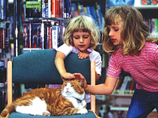 Domino proved hugely popular with children who visited the Heath library in Hampstead