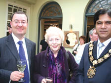  festival trustees chairman Toby Spannier, Councillor Flick Rea and Mayor Nurul Islam