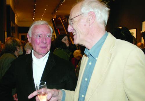 David Gentleman, left, with Michael Frayn 