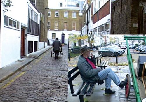 Alf Masterton out on his rounds in stills from the documentary 