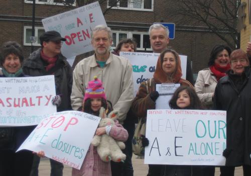 Hospital protesters