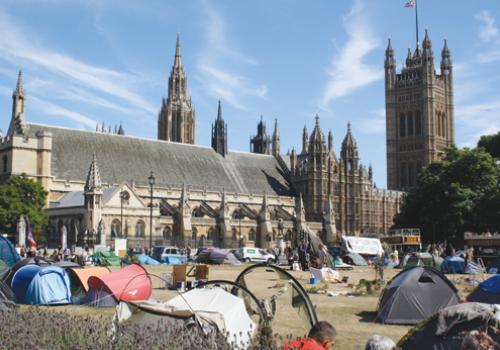 Parliament Square just before the eviction this week