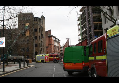 Scene of fire in Somers Town