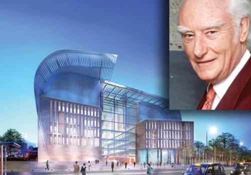 The new research centre: an artist’s impression; inset, Francis Crick