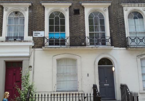 The large Victorian terrace in Mornington Crescent owned by OHG