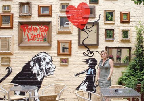 The Banksy that wasn’t, on the wall of the Prince of Wales pub in Primrose Hill