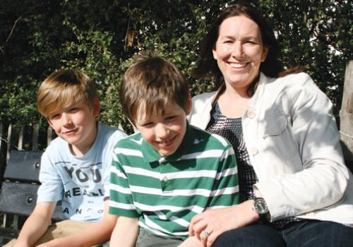 Alison with her sons Gibson and Turner