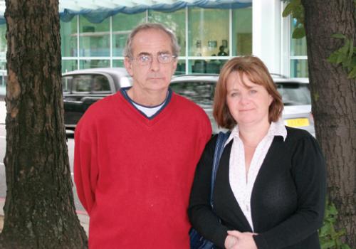 John Cavanagh and Wendy Townhill, who are currently staying at UCLH