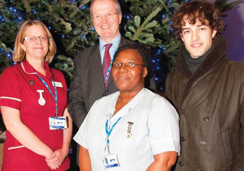 from left,Samantha Philpot, Richard Murley, Priscilla Murembeni, Lee Mead