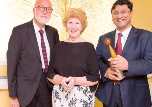 left, Jeffrey tobias, Josephine Ford, Centre, Jayant Vaidya, right