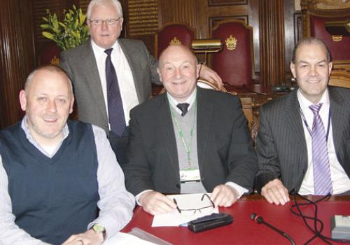 Cllr Terry Stacy, Dr Brian Potter, John Foster and Eamon McGoldrick 