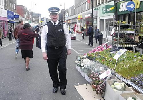 Chief Supt Mike Wise on the beat in Chapel Market