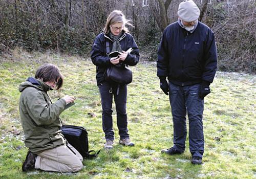 Dr Mark Spencer with Caroline Russell and resident Chris Ashby