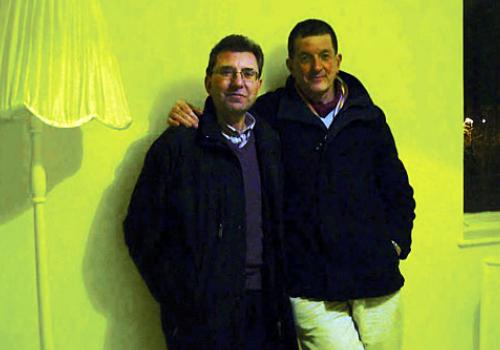 Anthony Gormley (right) and Stephen Ross of Southern Housing Group