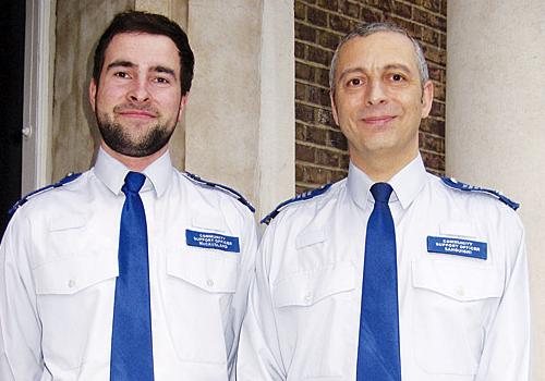 PCSOs Anthony McCausland and Andy Sanguigni