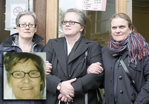 Brenda Wright’s daughters, Violet, Doreen and Patricia. Inset: Brenda Wright