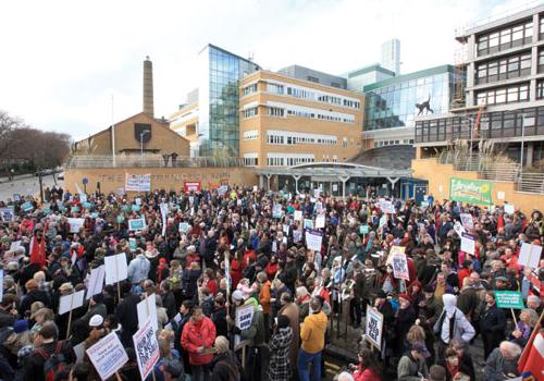 Protesting Whittington A&E Closure