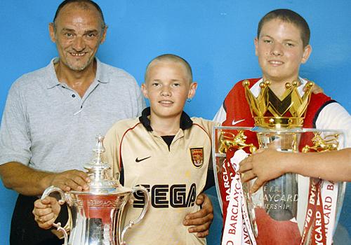 Alan Smith with his sons