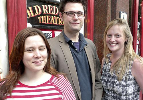 Stephen Makin and Kellie Spooner with Helen Devine