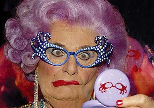 Dame Edna Everage (aka comic Barry Humphries)