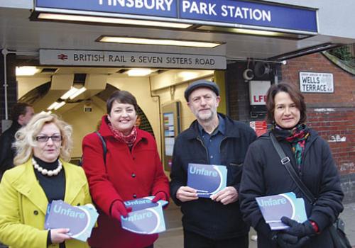 Tuesday’s protest outside Finsbury Park station