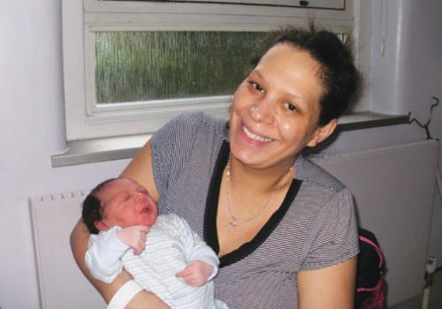 Audrey with baby Guillaume