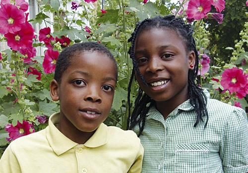 Blackstock Triangle Gardeners are Shola eight, and sister Sayo, aged nine