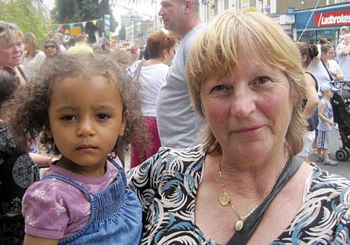 Carol Cornwell with granddaughter Louisa, 20 months