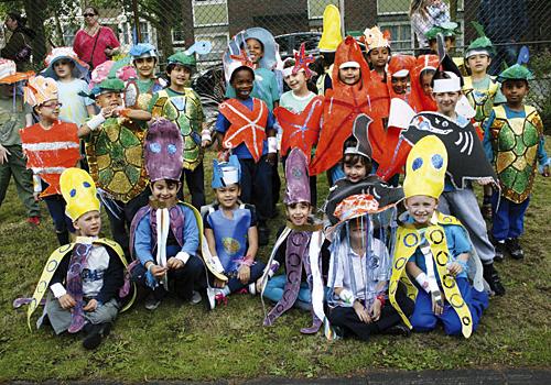 St John’s Upper Holloway School pupils take to the streets in costume