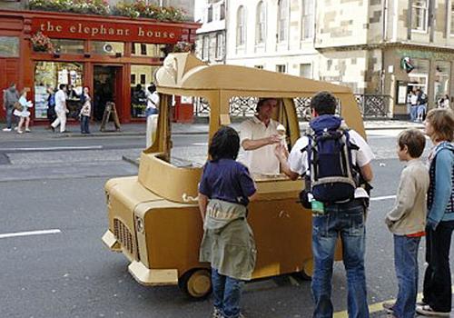 William Alexander’s cardboard ice cream van