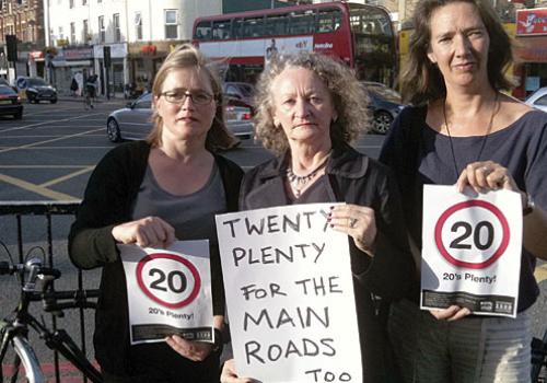 Green campaigners Caroline Russell, Jenny Jones and Katie Dawson