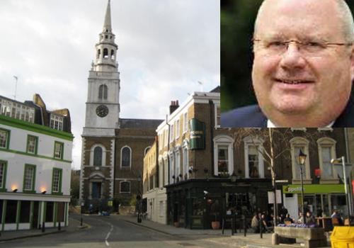 St James’s Church inset: Conservative minister Eric Pickles