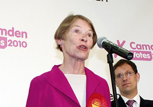 Glenda Jackson speaking after she won the Hampstead and Kilburn constituency in 