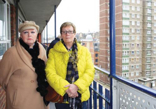 It’s warmer outside: angry Blemundsbury residents Angie Cheeseman and Linda Smit