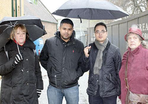 Maggie Morgan, Harun Kaji, Abdul Hai and Pamela Mansi