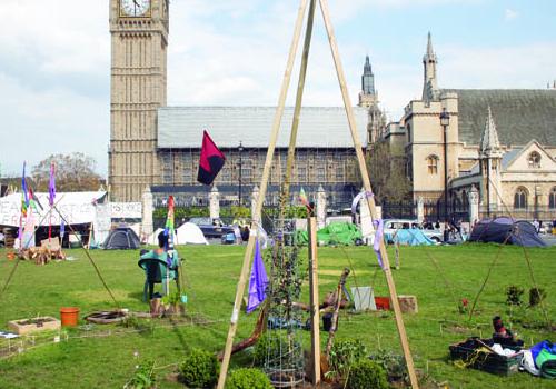 The camp outside Parliament