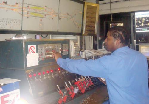 A photograph of the 1928 signal cabin at Edgware Road taken by Murad Qureshi