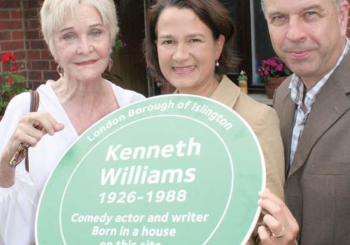 Sheila Hancock with councillors Catherine West and Paul Convery