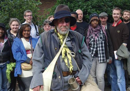 Kings Corner: Peter Pickles at the start of his walk for the Old Street-based pr