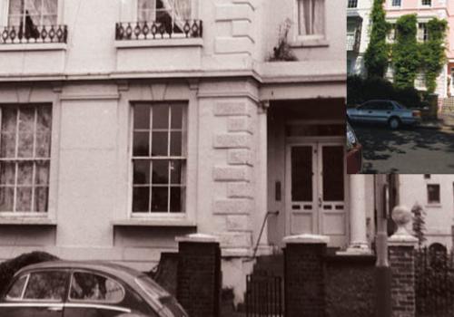 Albert Terrace in the 1970s; inset: as it is today