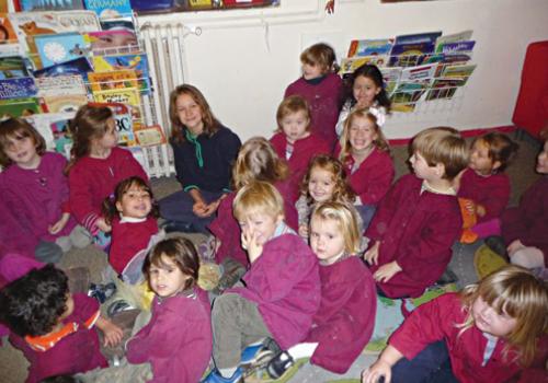 Giovani Pastrone with the ‘St Markian’ pupils