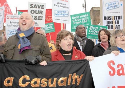 Lib Dem council leader Terry Stacy, MP Emily Thornberry, Tottenham MP David Lamm