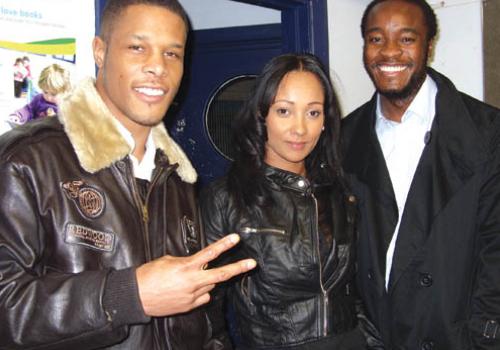 So Solid Crew’s Lisa Maffia and Romeo with, right, Ronald Ndoro at Hanley Church