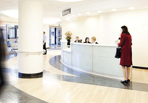 The new Royal Free Hospital front entrance