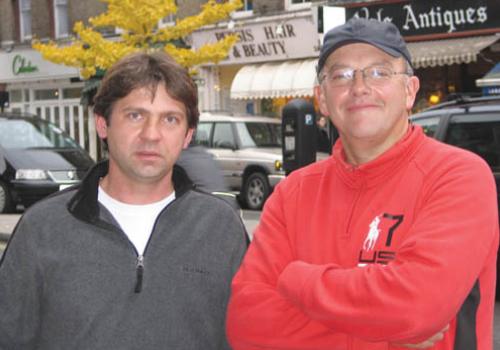 Tennis coaches Eduardo Caffarena, left, and Brad Roberts