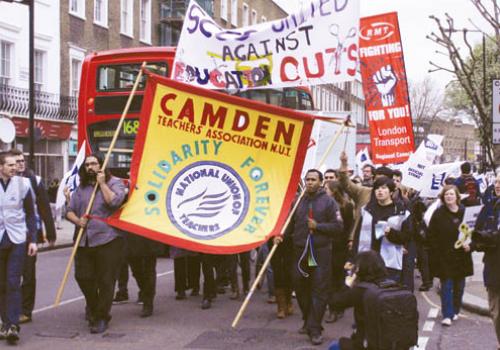 Camden school teachers, parents and pupils on march