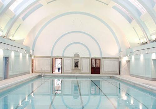 One of the two swimming pools at the refurbished Marshall Street Baths in Soho w