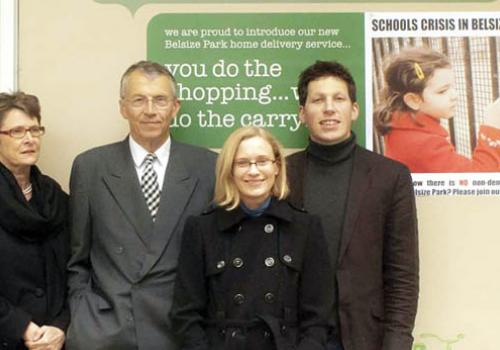 Linda Grove, Malcolm Grove, Councillor Tom Simon and Jill Barnes at the meeting 