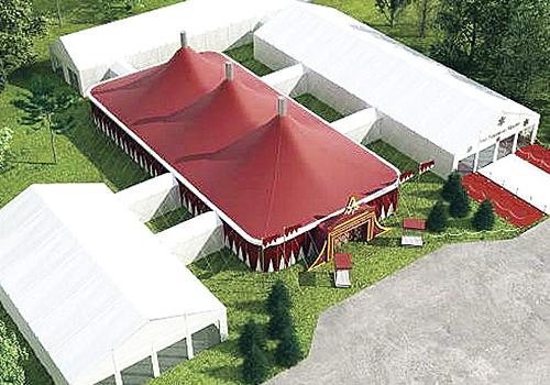 The ‘big top’ marquee hosts events at Coram’s Fields