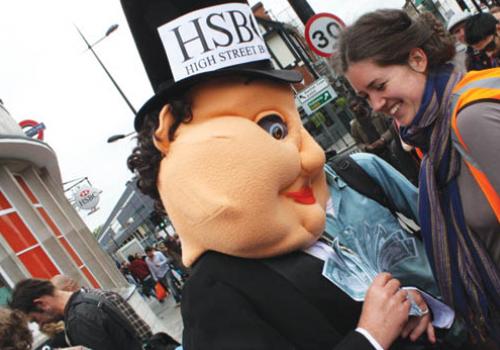 Protesters from UkUncut and Camden Keep Our NHS Public on Saturday